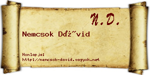 Nemcsok Dávid névjegykártya