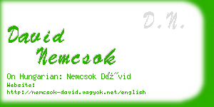 david nemcsok business card